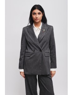 Veste à rayures tennis avec broche Maryley