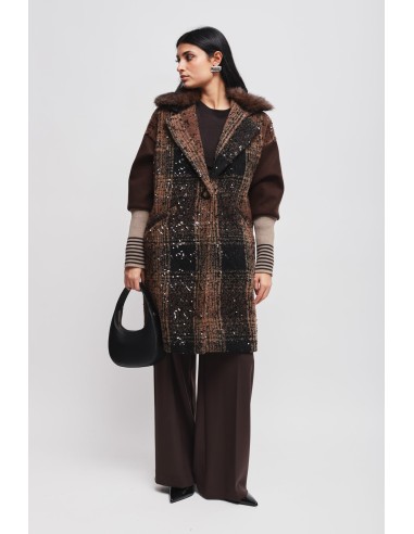 Manteau oversize à paillettes Maryley