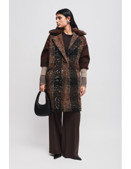 Oversized jas met pailletten van Maryley