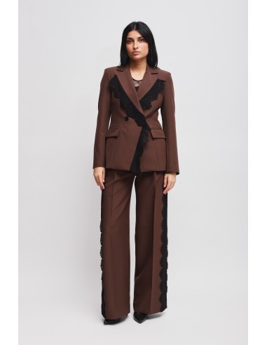 Ensemble veste et pantalon palazzo en dentelle Maryley
