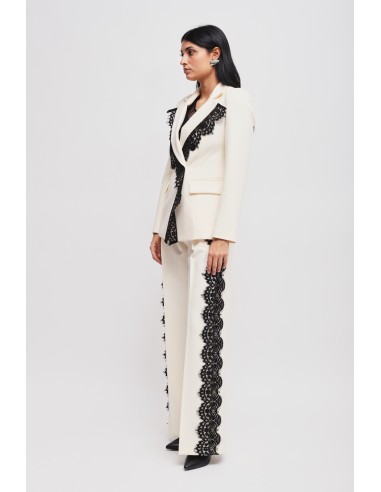Ensemble veste et pantalon palazzo en dentelle Maryley