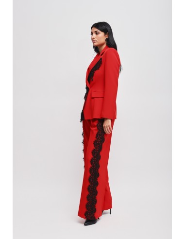 Ensemble veste et pantalon palazzo en dentelle Maryley