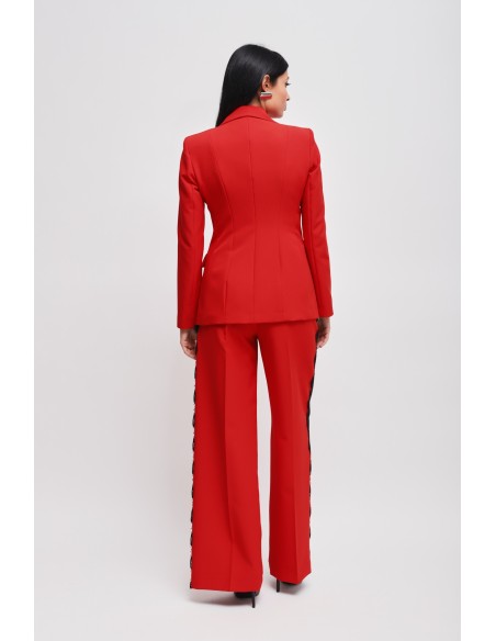Ensemble veste et pantalon palazzo en dentelle Maryley