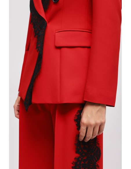 Ensemble veste et pantalon palazzo en dentelle Maryley