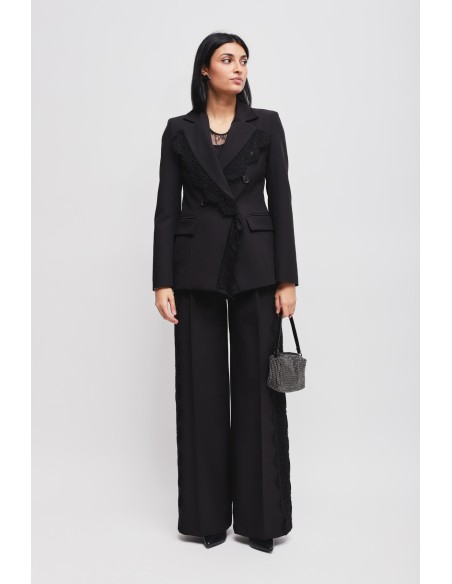Ensemble veste et pantalon palazzo en dentelle Maryley