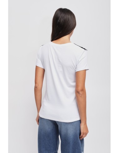 T-shirt avec détails en dentelle Maryley
