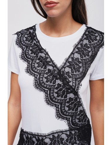 T-shirt avec détails en dentelle Maryley