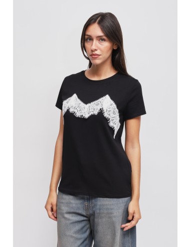 T-shirt avec empiècements en dentelle Maryley