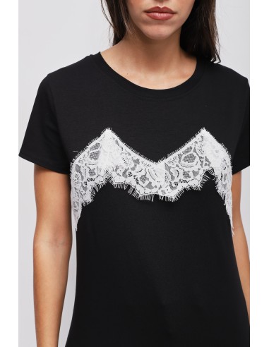 T-shirt avec empiècements en dentelle Maryley