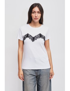 T-shirt avec empiècements en dentelle Maryley
