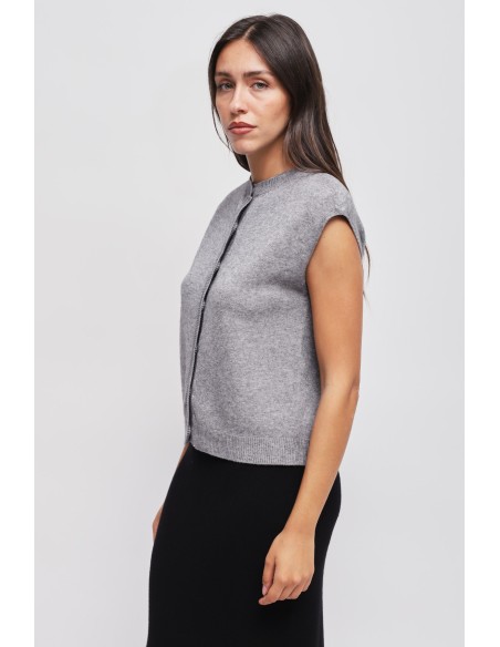 Gilet en maille avec épaules rembourrées Maryley