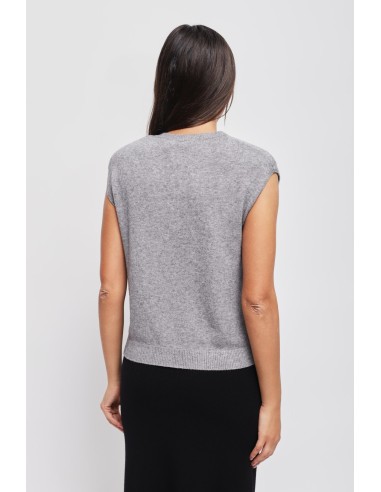 Gebreid gilet met gewatteerde schouders Maryley