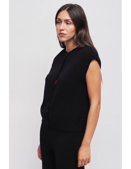 Gilet en maille avec épaules rembourrées Maryley