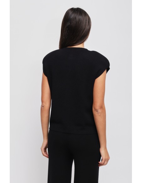 Gilet en maille avec épaules rembourrées Maryley