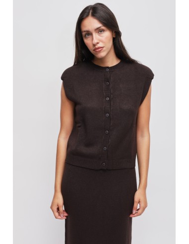 Gilet en maille avec épaules rembourrées Maryley
