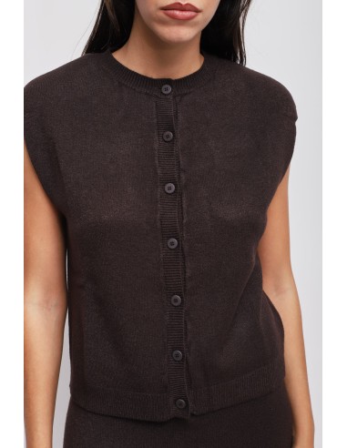 Gilet en maille avec épaules rembourrées Maryley