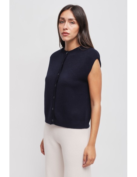 Gilet en maille avec épaules rembourrées Maryley