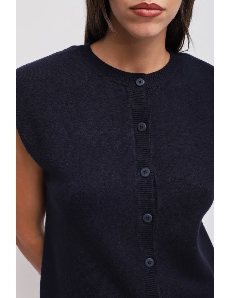 Gilet en maille avec épaules rembourrées Maryley