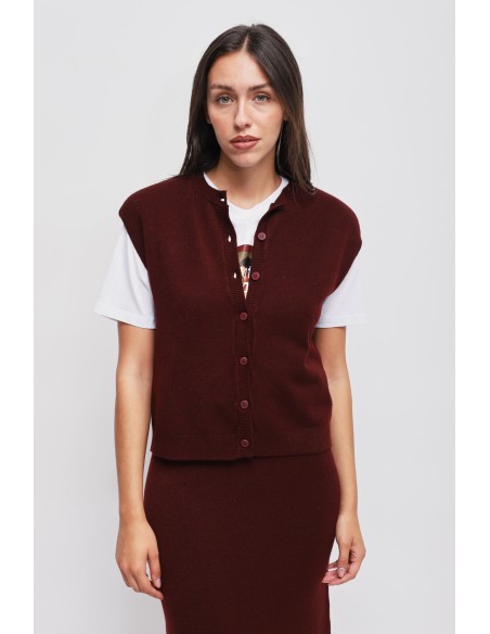 Gilet en maille avec épaules rembourrées Maryley