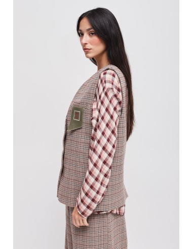 Gilet à carreaux Maryley