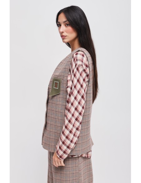 Gilet à carreaux Maryley