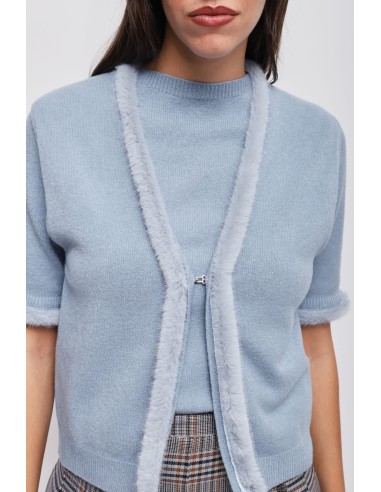 Gilet en maille avec détails en fausse fourrure Maryley
