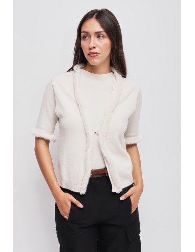 Gilet en maille avec détails en fausse fourrure Maryley