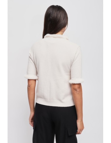 Gilet en maille avec détails en fausse fourrure Maryley