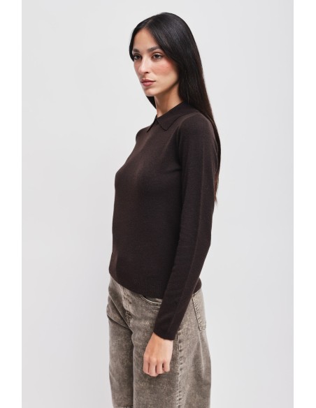Viscose trui met Maryley-kraag