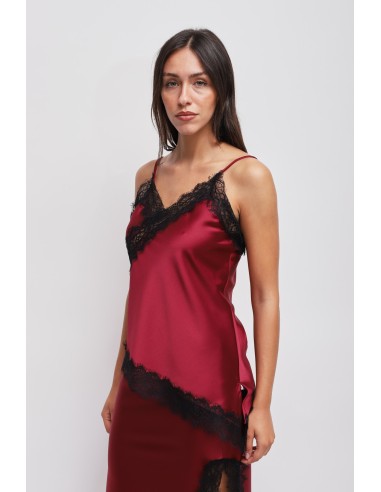 Top en satin avec dentelle Maryley