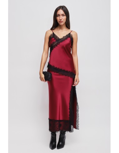 Top en satin avec dentelle Maryley