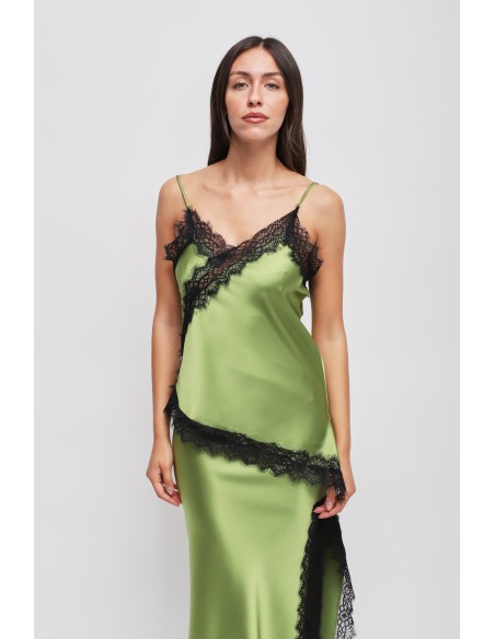 Top en satin avec dentelle Maryley