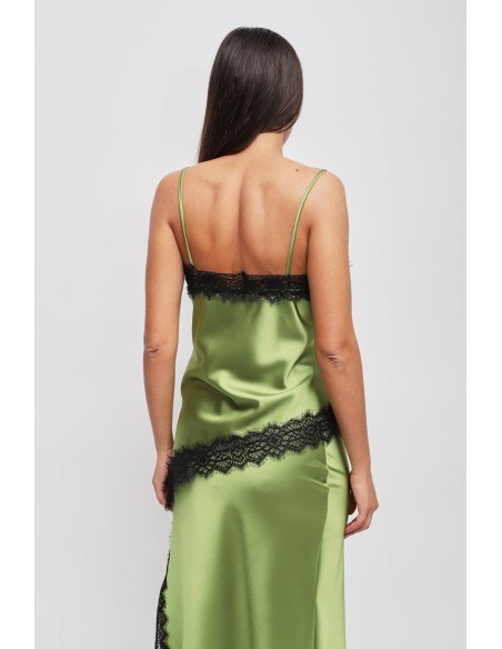 Top en satin avec dentelle Maryley
