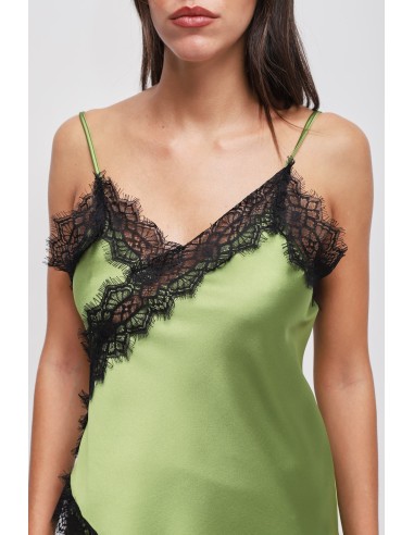 Top en satin avec dentelle Maryley