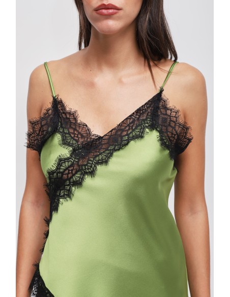 Top en satin avec dentelle Maryley