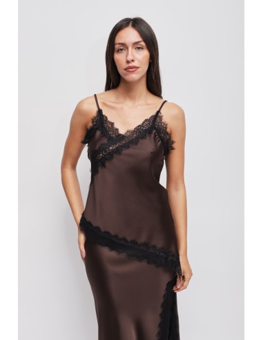 Top en satin avec dentelle Maryley