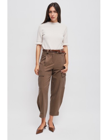 Maryley - Pantalon cargo à double ceinture