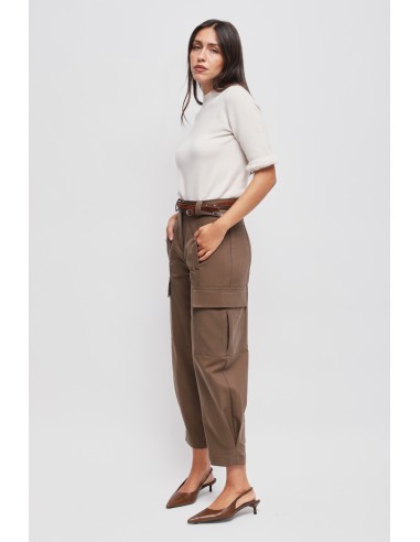 Maryley - Pantalon cargo à double ceinture