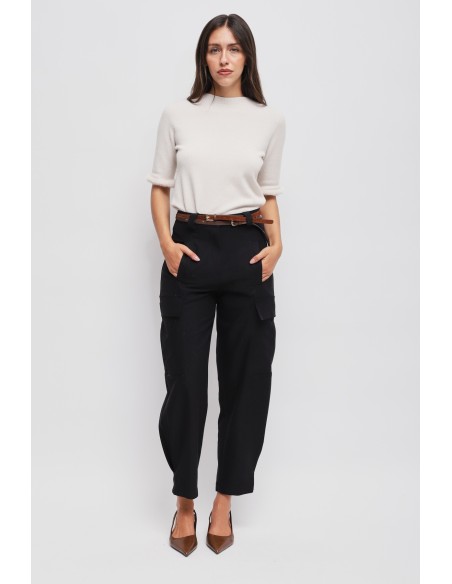 Maryley - Pantalon cargo à double ceinture