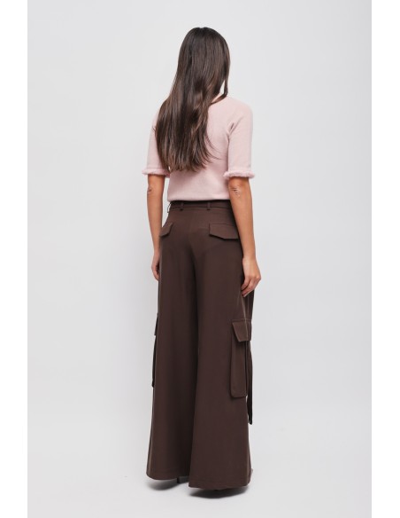 Pantalon cargo en viscose Maryley