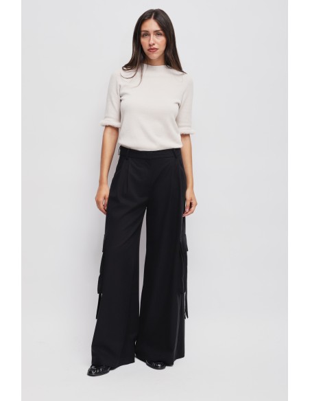 Pantalon cargo en viscose Maryley