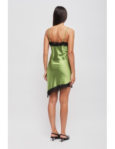 Robe satinée asymétrique en dentelle Maryley