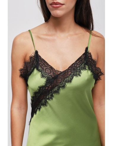 Robe satinée asymétrique en dentelle Maryley