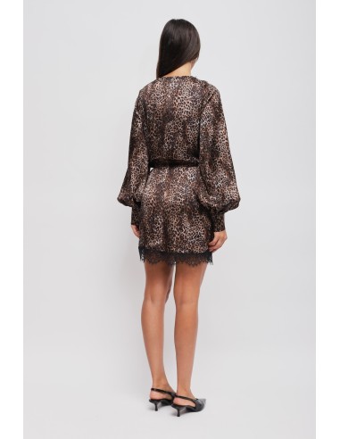 Leopardprint wikkeljurk van viscose van Maryley