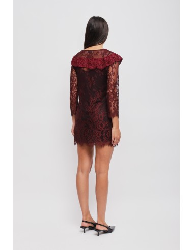 Mini-robe en dentelle avec détail bijou Maryley