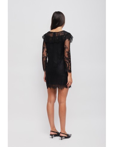 Mini-robe en dentelle avec détail bijou Maryley