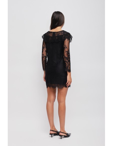 Mini-robe en dentelle avec détail bijou Maryley