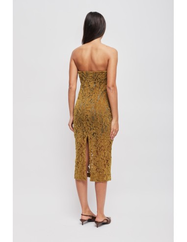 Robe bustier en dentelle avec strass Maryley