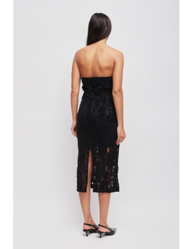 Robe bustier en dentelle avec strass Maryley
