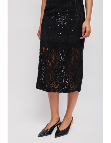 Robe bustier en dentelle avec strass Maryley
